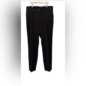 NWT Elie Tahari Women’s Size 12 Dress Pants Black Trousers Wide Leg Slacks